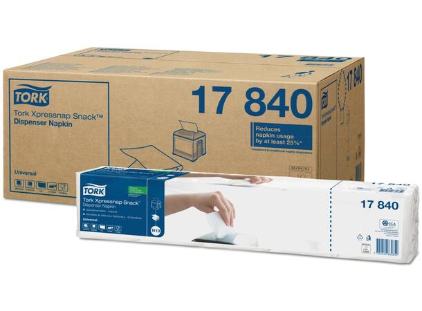 Dispenserserviett TORK N10 1L hvit(1125) Tork Xpressnap 1-lagsservietter 
